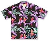 Paradise Found Jungle Bird Black Tom Selleck Magnum PI Hawaiian Shirt