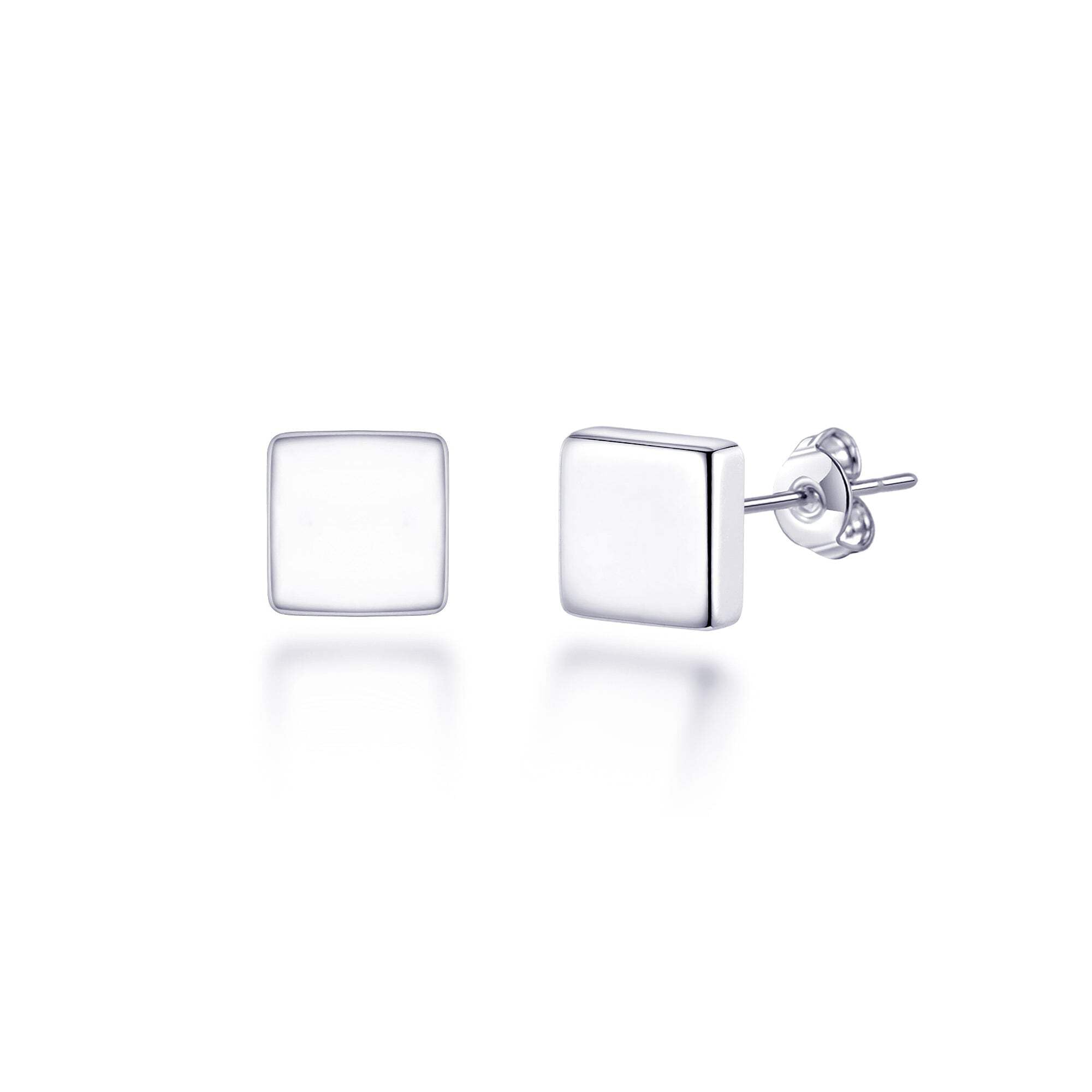 Philip Jones Sterling Silver Square Earrings