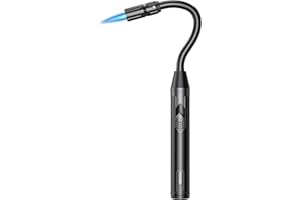 TOPKAY Torch Lighter Refillable Butane Lighter Long Flexible Neck Multipurpose Lighter for Candles Grill BBQ Fireplaces Kitchen Camping (No Prefilled)