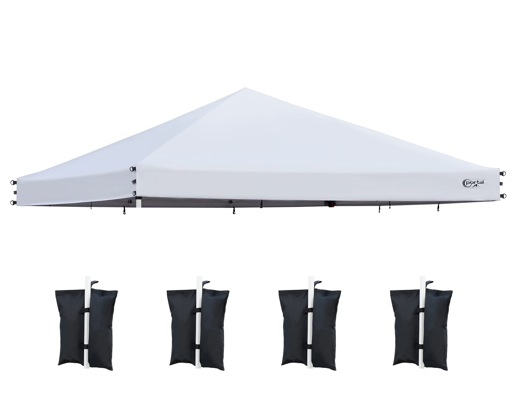 Photo 1 of PORTAL 10x20 Canopy Replacement Cover, Pop Up Canopy Tent Top Cover Without Frame Legs Instant Patio Gazebo Pergola Sun Shade, White
