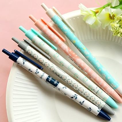 Amazon 花ペンの学校のひな形ボールペンブルーインクwriting Kawaiiペン学校 消しゴム 修正用品 文房具 オフィス用品