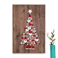 Framed Canvas Wall Art Christmas Santa Claus Canvas Prints Home Artwork Decoration for Living Room,Bedroom - 16x24 inches