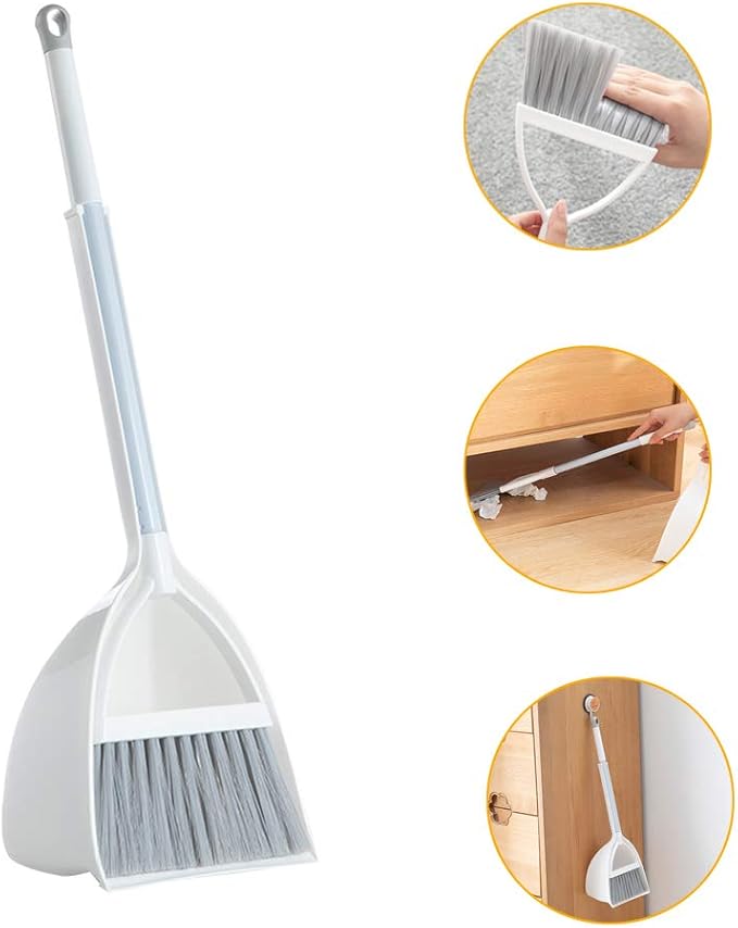 Kids Mini Broom and Dustpan Set Small Toddlers Broom for