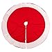 Juvale Christmas Tree Skirt, Red and White Velvet Tree Skirt, Holiday Xmas Decor (60 in)