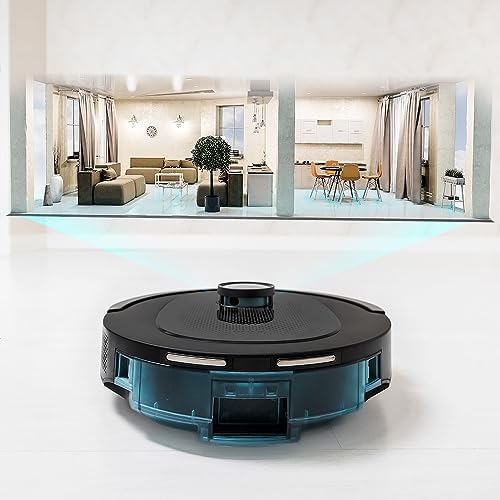 Robot Aspirador y Friegasuelos Conga 8490 Ultimate Ultra Power. Navegación Láser, App, Barre, Aspira, Friega y Pasa la Mopa, 7000 Pa, hasta 170 Min Autonomía, Cepillo Central de Silicona