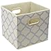 homyfort Foldable Cloth Storage Bins, Fabric Storage Cubes Organizer 12x12 with Dual Plastic Handles for Closet,Bedroom, Toys, 6 Pack,Beige Large