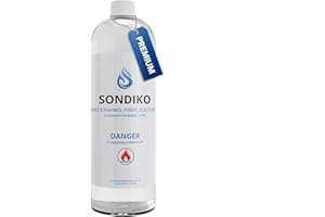 Sondiko Bio Ethanol Fuel for Table Top Fire Pit, Clean Burning Sustainable, Smokeless Fuel for Fireplaces, Fire Pits, Stoves and Burners.