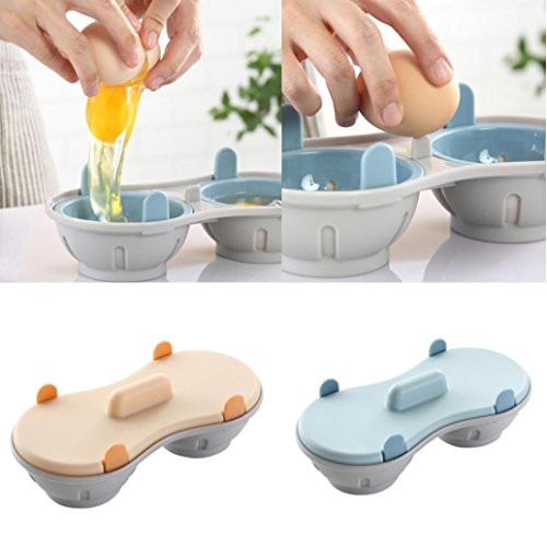 Sinwo 1Pc Egg Cooker Perfectly Cooked Egg Boiler Cup Egg Egg Skillet Kitchen (Blue) - Thumbnail 6
