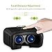 3D VR Glasses, AmiCool 3D Virtual Reality Headset Adjust Cardboard Video Movie Game Box for Apple iPhone 6 6S Plus 5S SE 5 and More Smartphones - Black