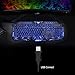 BlueFinger Gaming Keyboard,USB Wired Computer Keyboard,114 Keys Letters Glow,3 Color Blue/Red/Purple Led Backlit Keyboard for Game and Workthumb 4