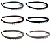 Girls/Women Mixed Color Plastic Teeth Comb Hair Hoop Hairband Headband Headwear Accessory Set of 6
