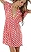 DQdq Petite Women's Beach Swimsuit Cover up V-Neck Dress