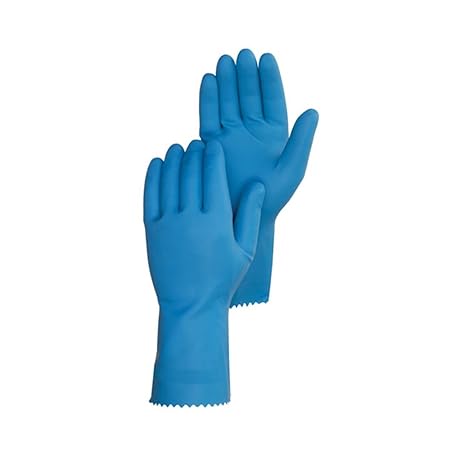 SAFEYURA Multipurpose Natural Gum Rubber Reusable Cleaning Gloves (7.5-inch)