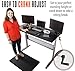 Stand Steady Tranzendesk 55 Inch Standing Desk | Easy Crank Height Adjustable Sit to Stand Workstation | Modern Ergonomic Desk Supports 3 Monitors | Ideal for Home & Office (Black/Silver)