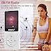 Mp3 Player, RUIZU X02 Ultra Slim Music Player with FM Radio, Voice Recorder, Video Play, Text Reading, 80 Hours Playback and Expandable Up to 128 GB (White)