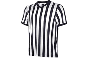 allentian Men Referee Shirt, Black & White Stripe Referee/Umpire Jersey V-Neck Referee Uniform Basketball, Football, & Soccer