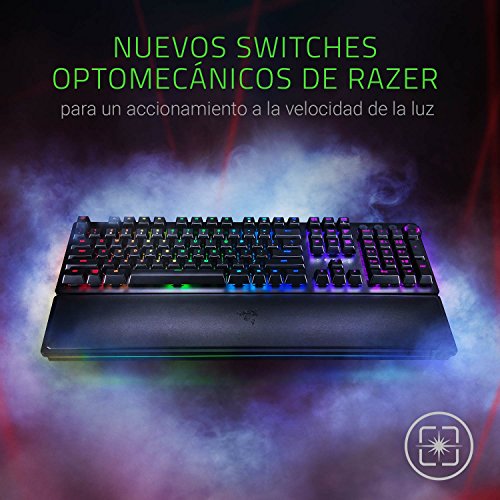 Razer-Huntsman-Elite-Teclado-Gaming-Teclado-Rapido-Switches-Optomecanicos-De-Razer-Retroiluminacion-RGB-Chroma-Dial-Digital-Multifuncion-Reposamunecas-Ergonomico-Teclado-Espanol-negro