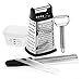 Elite Kitchenware Stainless Steel Box Grater, Julienne Peeler and Microplane Zester - 3 Piece Grater Peeler Slicer Utensils Set - Vegetable Peeler Potato Peeler - Shredder - Kitchen Tools & Gadgets