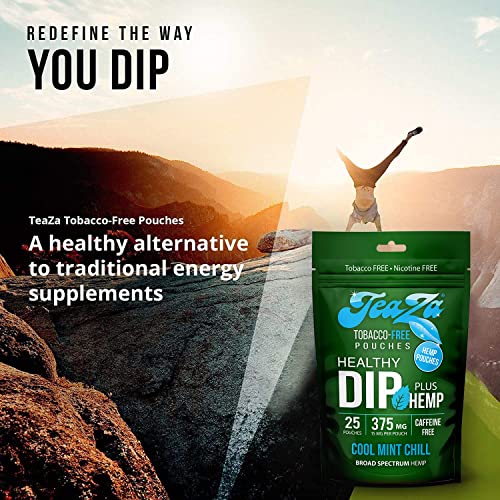 energy dip tobacco free Teaza Herbal Pouches Chewing Alternative Nicotine Dip, Smokeless Alternative Snuff & Healthy Dip, Tropical Flavor (2 Pack) contains no calories Dip Alternatives | Buy Tobacco-Free