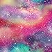 Vinyl Locker Wallpaper- 4 Pre-Cut Full Length Panels with 48 Adhesive Magnets: Colored Galaxy