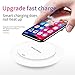 Wireless Charger, Fast Qi Certified Wireless Charge Charging Pad for iPhone X, iPhone 8/8 Plus,Galaxy S9/S9Plus/S8/S8 Plus/S7/S7 Edge/Note 8/Note 5[No AC Adapter]-White