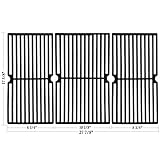 Hisencn CI67233 Porcelain Cast Iron Cooking Grid Grate Replacement For Brinkmann, Charbroil And Charmglow And Other Grills, Set Of 3