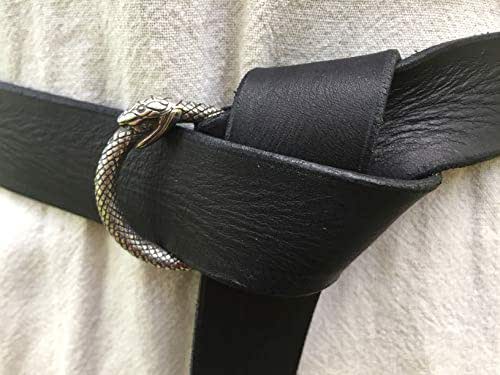 Amazon.com: 1-1/4" Wide Black Leather Ring Belt: Handmade