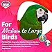 Super Bird Creations SB632 Foraging Bottom’S Up Bird Toy with Clear Acrylic Cups & Ringing Bell, Medium To Large Size, 18″ x 2.5″thumb 2