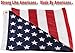 American Flag - 100% Made In USA - Strong Like Americans Made By Americans: Embroidered Stars - Sewn Stripes - 5x8 ft