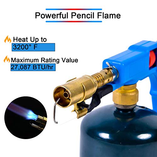 Trigger Start Propane Torch, HighTemperature Flame [MAX 3200°F] Torch