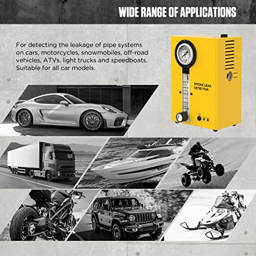 Smoke Leak Detector,Automotive Smoke EVAP Leaks Testing Machine, Portable Pipes Fuel Leakage