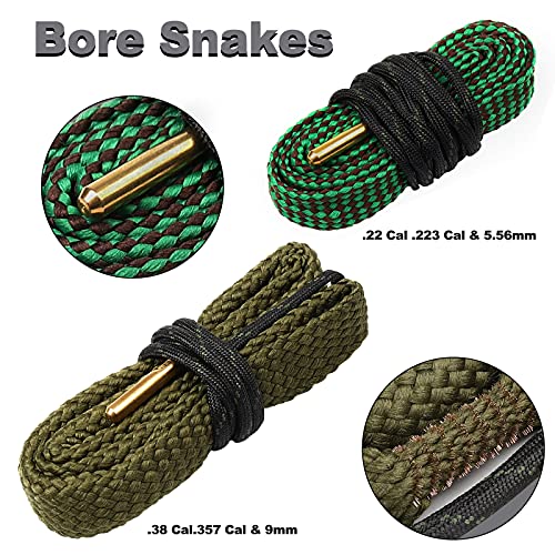 SEBIDER 9mm Bore Snake Universal Gun Cleaning Kits Gun Cleaning Brushes