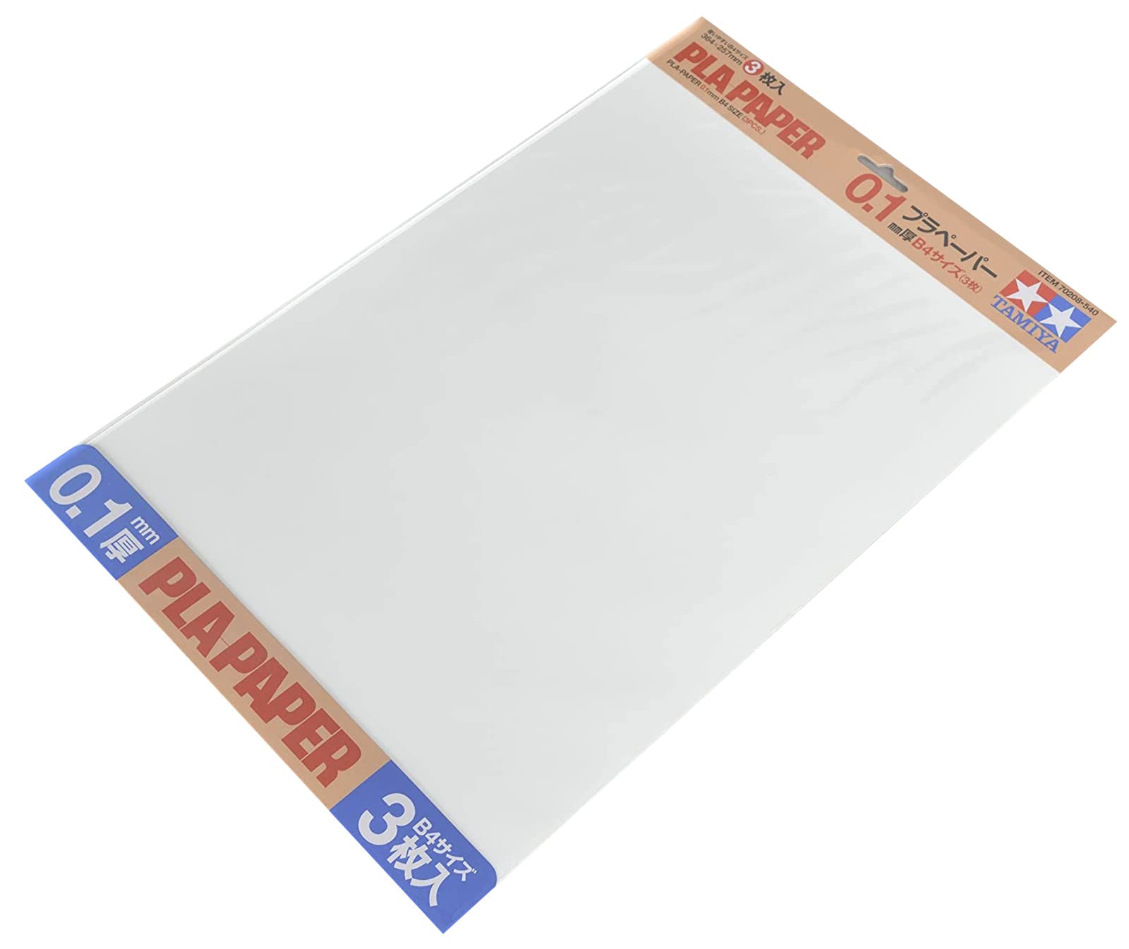 TAMIYA 70208 Plastic Panel 257 x 364 mm 0.1 mm Pack of 3 – White