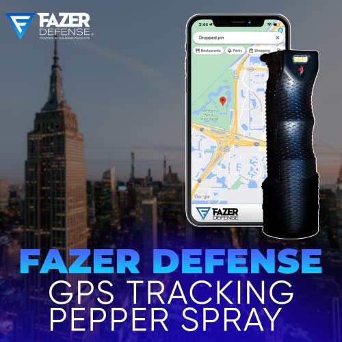 FAZER DEFENSE Ultimate Pepper Spray Military Grade Alarm, Blinding LED Light, GPS Tracker, UV