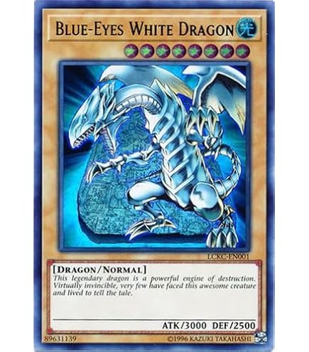 Amazon.com: YU-GI-OH! - Blue-Eyes White Dragon (SDBE-EN001