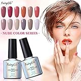 FairyGlo Pick Any 3 Color Gel Nail Polish Kit UV LED Soak Off Varnish Shiny Nail Art Prefect Gift Fashion Color Nude Series This Season