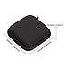 TouchFine (2Pack) Hard EVA Carrying Case for iPod/MP3/Earphones/Usb Cable 2 Mesh Pockets Storage Bags-Black+Black/Hot Pink