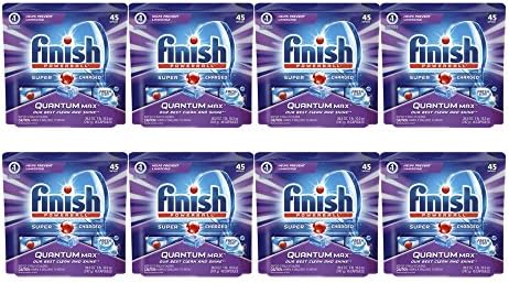 Finish Quantum Max Powerball Dishwasher Detergent Tablets, Fresh, 45 Count (8 pack)