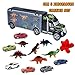 Tuptoel Dinosaur Toys, 12PCS Transport Car Carrier Dinosaur Truck Toys Set, Includes 6 Dinosaurs Toys & 6 Off-Road Car Toys, Preschool Educational Gift for Boys/Girls/Kids/Toddlers