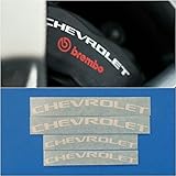 R&G Chevrolet Brake Caliper HIGH TEMP Decal Sticker Set of 4 (White)