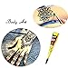 India Painting Tattoo Paste Cone,4 Tube Black Paste Cone Indian Body Art Painting Drawing with free Stencil