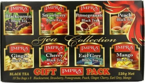 Amazon Com Gift Pack Black Tea Flavored 8 Flavors 80 Count Tea Bags 3 Pack Grocery Gourmet Food
