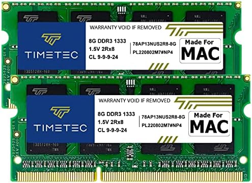 Timetec 16GB KIT(2x8GB) Compatible for Apple DDR3 1333MHz PC3