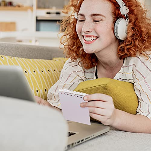 Koogel Top Bound Pocket Notebooks, Small Spiral Memo Pads Lined 3x5 Ruled Pocket Notebook Durable Cover Notebooks 50 Sheets/6 Pads for Office School Memo Tactical Steno Pads