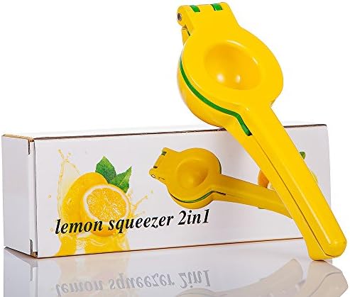 Lemon Lime Squeezer - MISUNDER 2017 Aluminium Alloy Manual Citrus Press Juicer, Yellow LM001