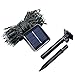 Qedertek Solar Halloween String Light,33ft 100 LED 8 Modes Light Sensor Control Waterproof Decorative Ambiance Light For Patio,Lawn, Garden, Fence, Balcony, Party, Holiday, Christmas Decorations(Blue)