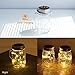Solar Mason Jar Light ,20Leds String Glass Lantern Outdoor Hanging, Decorative String Fairy Lamp for Patio Garden Party