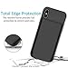 iPhone X Battery Case,MQOUNY Magnetic Power 3600mAH Rechargeable Battery Portable Charger Protective Charging Case Power Bank Cover for Apple iPhone X.(Black)
