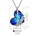 QIANSE Necklaces for Women Heart of Ocean Necklace Jewelry for Women Heart Pendant Swarovski Crystals Birthday for Girlfriend Wife Grandma Daughter Her Sapphire Blue Birthstone