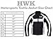 HWK Textile Motorcycle Jacket For Men Dualsport Enduro Motorbike Biker Riding Jacket Breathable CE ARMORED WATERPROOF Red, 3XL
